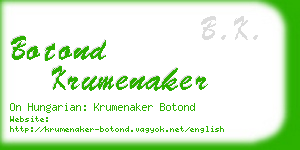 botond krumenaker business card